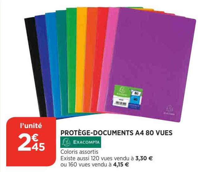 protège-documents a4 80 vues exacompta