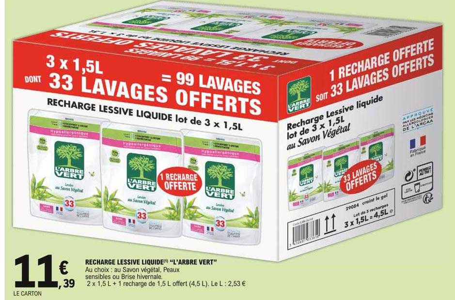 Recharge Lessive Liquide "l'arbre Vert"