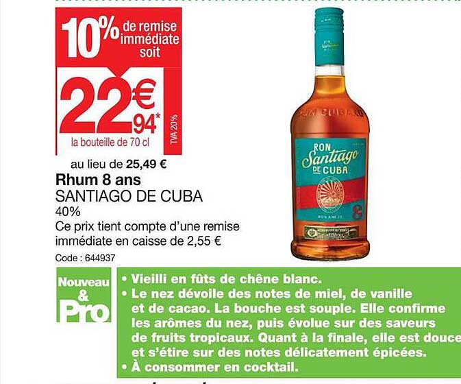 rhum 8 ans santiago de cuba