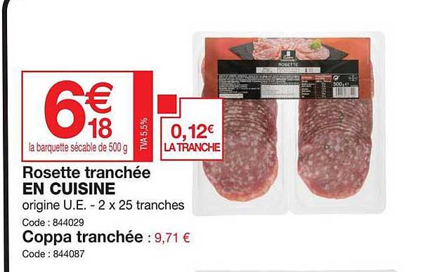 Rosette Tranchée En Cuisine Ou Coppa Tranchée