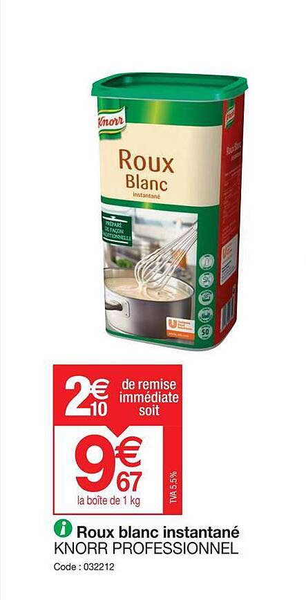 roux blanc instantané knorr professionnel