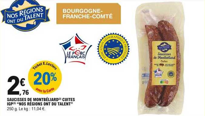 saucisses de montbéliard cuites igp nos régions ont du talent