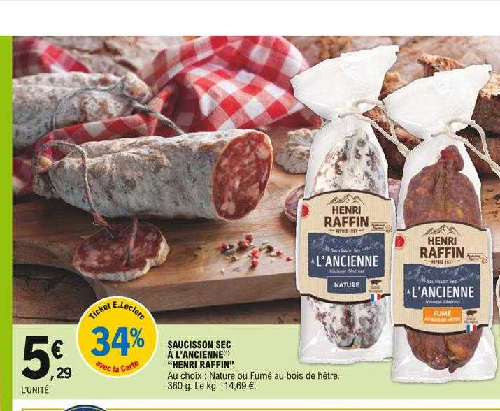 saucisson sec à l'áncienne "henri raffin"