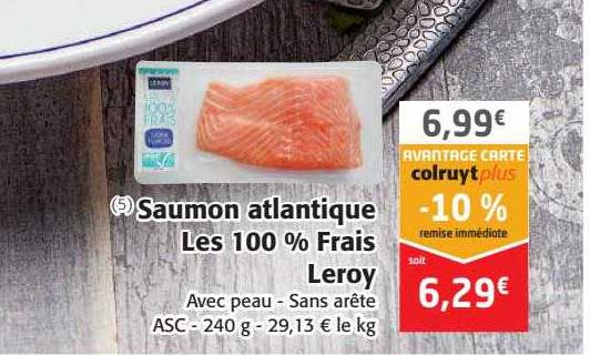 saumon atlantique les 100% frais leroy