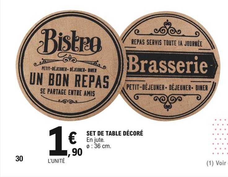 Set De Table Décoré