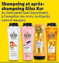 shampoing et après-shampoing gliss kur