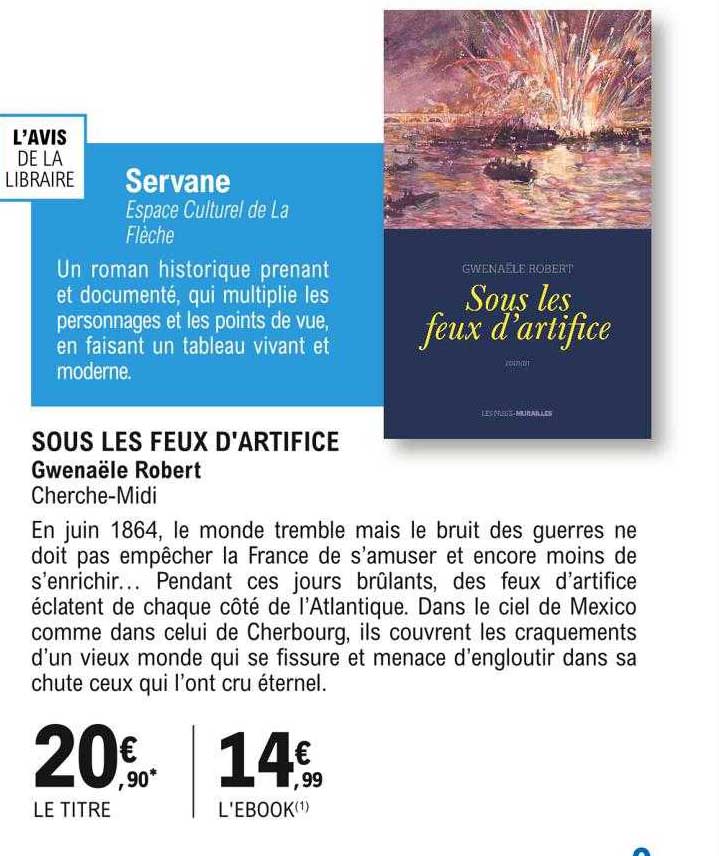 sous les feux d'artifice gwenaële robert cherche-midi