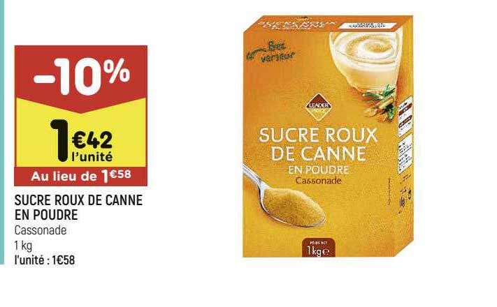 sucre roux de canne en poudre