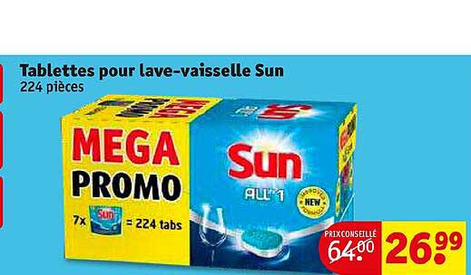 tablettes pour lave-vaisselle sun