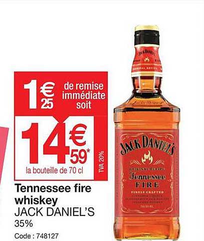 tenneessee fire whiskeu jack daniel's