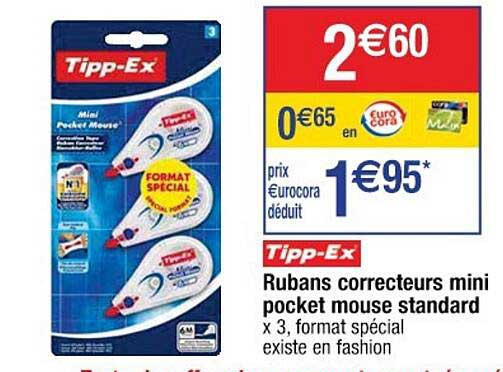tipp-ex rubans correcteurs mini pocket mouse standard