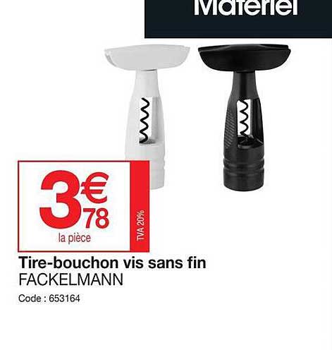 tire-bouchon vis sans fin fackelmann