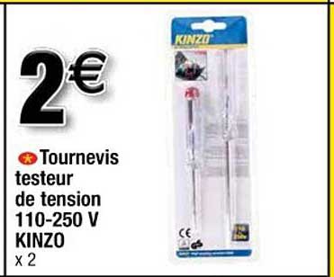 tournevis testeur de tension 110-250v kinzo