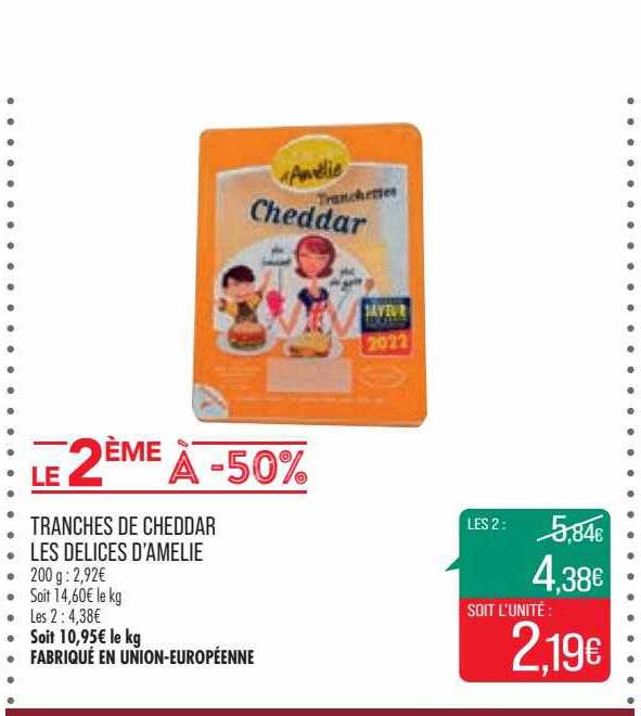 Tranches De Cheddar Les Délices D'amelie
