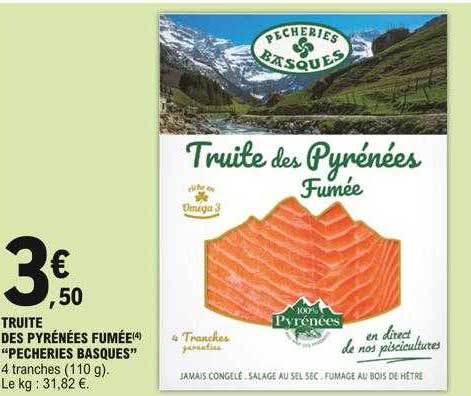 truite des pyrénées fumée "pecheries basques"