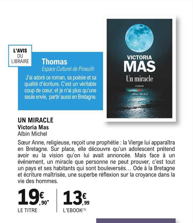 un miracle victoria mas albin michel