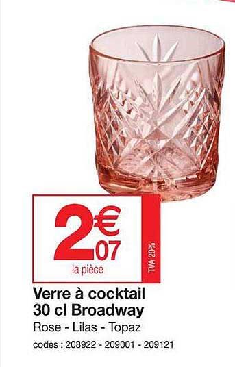 Verre à Cocktail 30 Cl Broadway