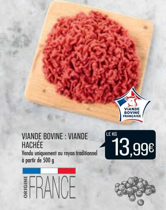 Viande Bovine : Viande Hachée