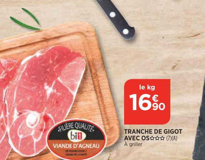 Viande D'agneau : Tranche De Gigot Avec Os***