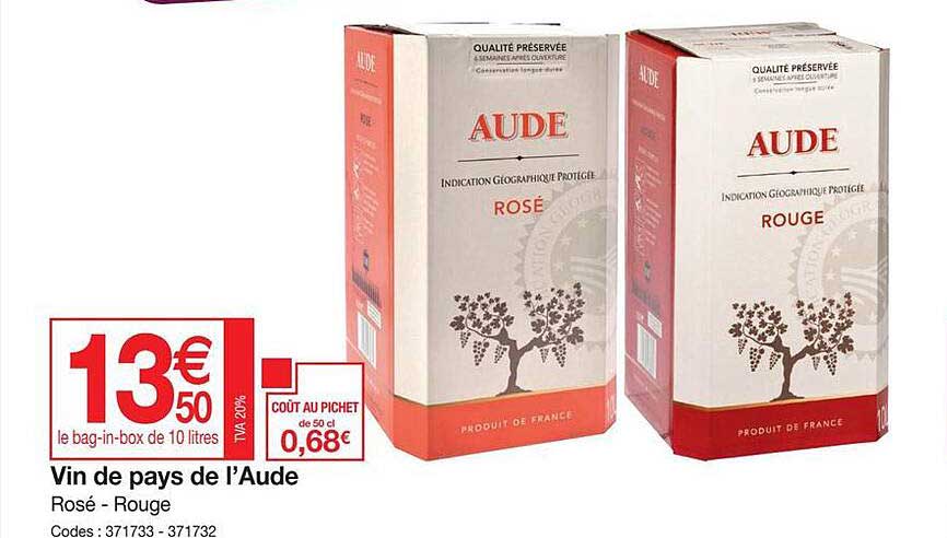 vin du pays de l'aude rosé - rouge