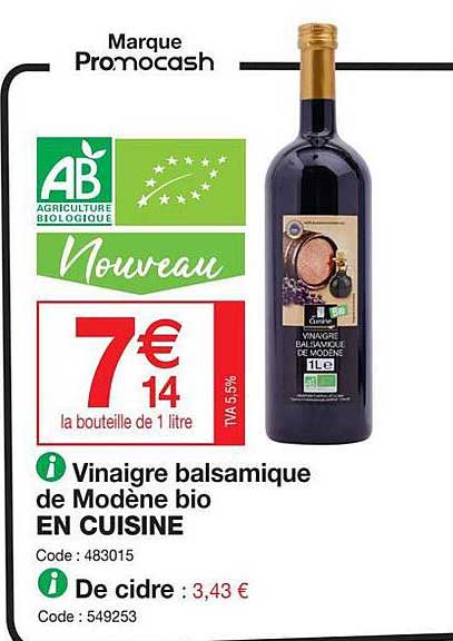 Vinaigre Balsamique De Modène Bio En Cuisine Ou De Cidre