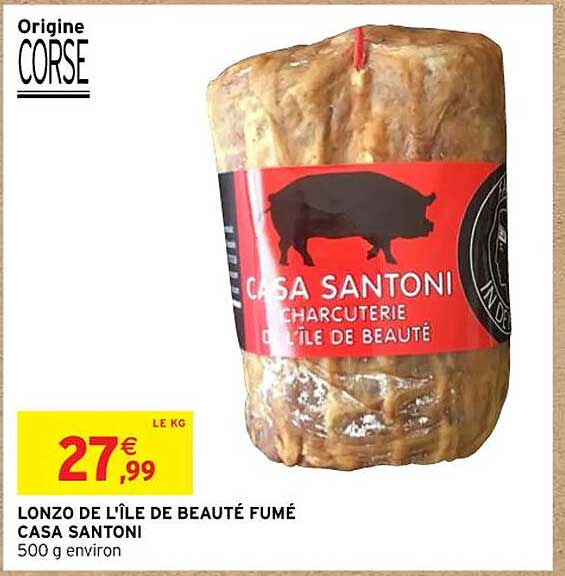 lonzo de l'île de beauté fumé casa santoni