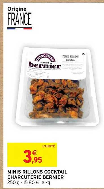 Minis Rillons Cocktail Charcuterie Bernier