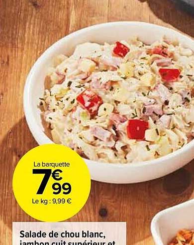 Salade De Chou Blanc, Jambon Cuit Supérieur