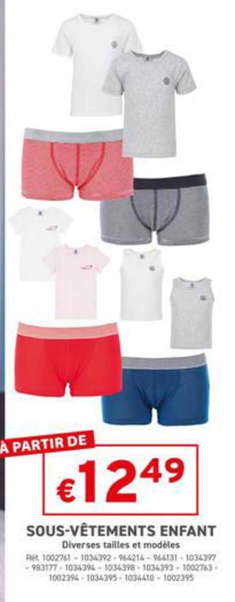 sous-vêtements enfant