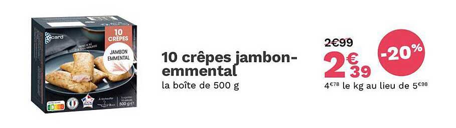 10 Crêpes Jambon-emmental