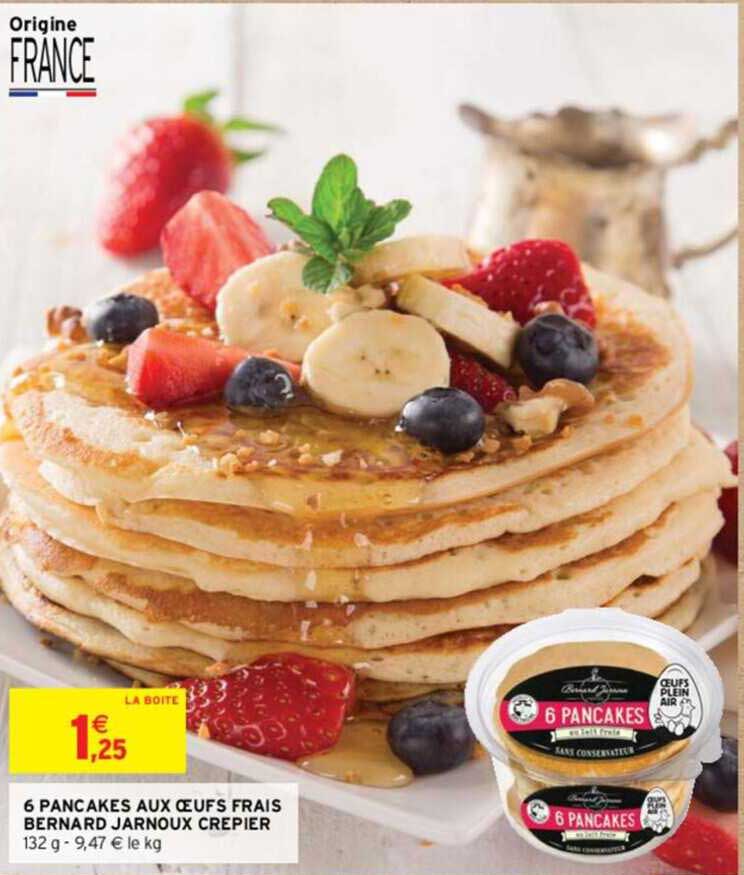 6 pancakes aux œufs frais bernard jarnoux crêpier