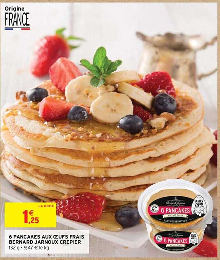 6 pancakes aux œufs frais bernard jarnoux crêpier