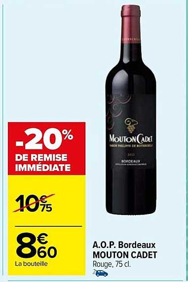 a.o.p. bordeaux mouton cadet