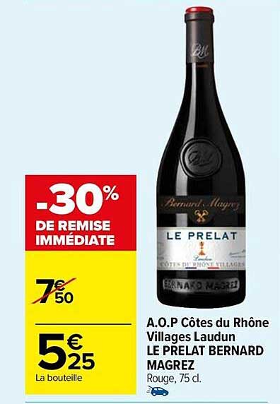 a.o.p. côtes du rhône villages laudun le prelat bernard magrez