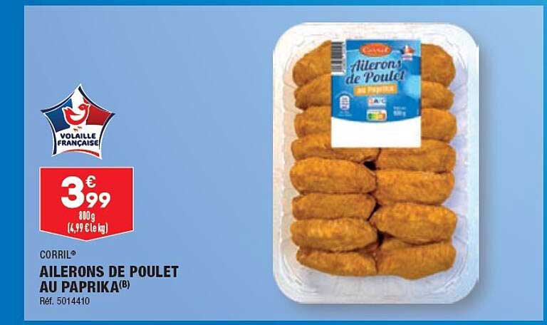 ailerons de poulet au paprika corril