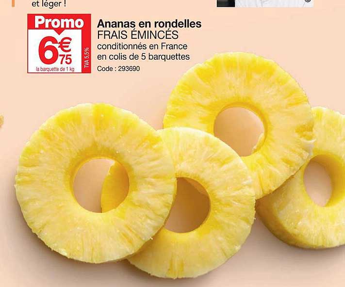 Ananas En Rondelles Frais émincés