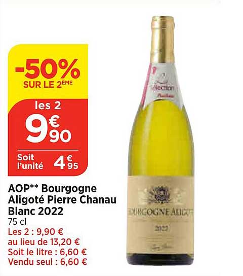 aop bourgogne aligoté pierre chanau aligoté pierre chanau blanc 2022