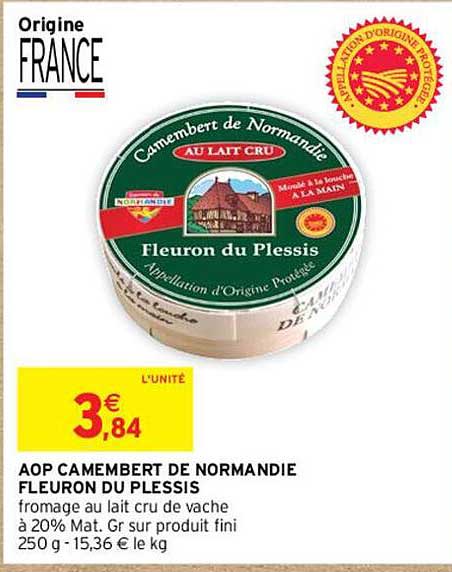 aop camembert de normandie fleuron du plessis