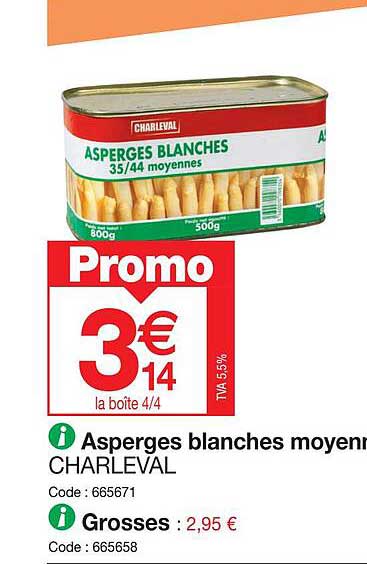 asperges blanches moyenne, grosses