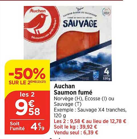 Auchan Saumon Fumé