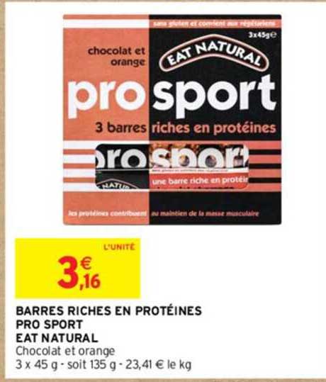 barres riches en protéines pro sport eat natural