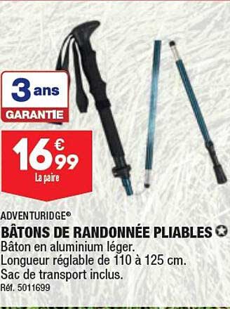 bâtons de randonnée pliables adventuridge