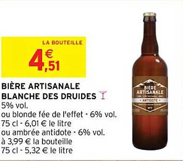 bière artisanale blanche des druides