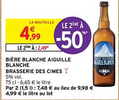 bière blanche aiguille blanche brasserie des cimes