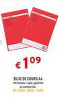 bloc de cours A4