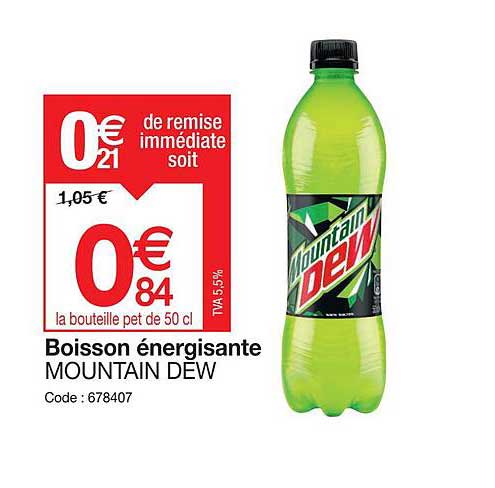 boisson énergisante mountain dew