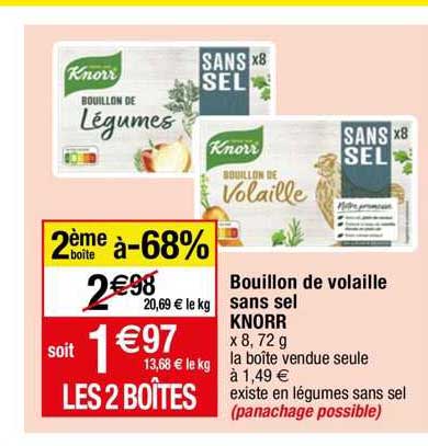Bouillon De Volaille Sans Sel Knorr