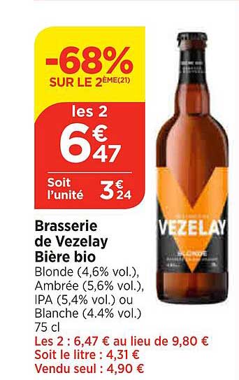 brasserie de vezelay bière bio