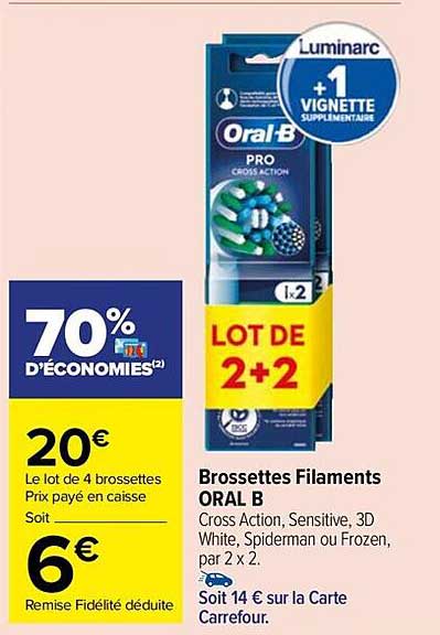 Brossettes Filaments Oral B