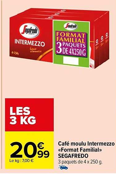 Café Moulu Intermezzo «format Familial» Segafredo